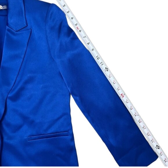 NWT Alice + Olivia Denny Cuffed Sleeve Blazer 6 Royal Blue Tailored Power Jacket - Picture 15 of 15